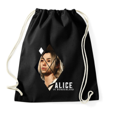 PRINTFASHION Alice in borderland shuntaro fehér - Sportzsák, Tornazsák - Fekete tornazsák