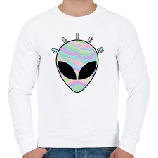 PRINTFASHION Alien - Férfi pulóver - Fehér női pulóver, kardigán