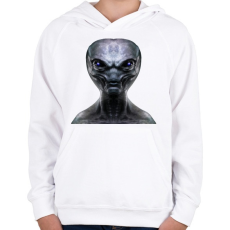PRINTFASHION Alien - Gyerek kapucnis pulóver - Fehér