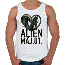 PRINTFASHION alien május 1 - Férfi atléta - Fehér atléta, trikó