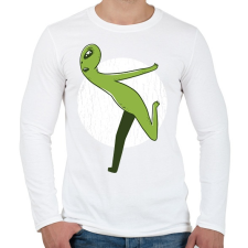 PRINTFASHION Alien Naruto run - Férfi hosszú ujjú póló - Fehér férfi póló