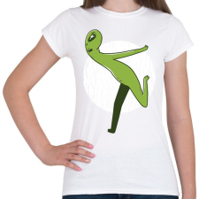 PRINTFASHION Alien Naruto run - Női póló - Fehér női póló