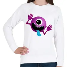 PRINTFASHION Alien - Női pulóver - Fehér női pulóver, kardigán