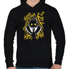 PRINTFASHION Alien senseii - Férfi kapucnis pulóver - Fekete