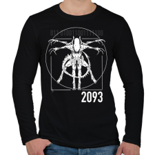 PRINTFASHION Alien Xenomorph - Férfi hosszú ujjú póló - Fekete férfi póló