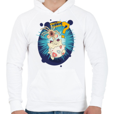 PRINTFASHION Alien xenomorph pokemon - Férfi kapucnis pulóver - Fehér