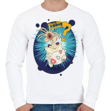 PRINTFASHION Alien xenomorph pokemon - Férfi pulóver - Fehér férfi pulóver, kardigán
