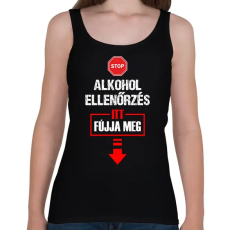 PRINTFASHION ALKOHOL ELLENŐRZÉS - Női atléta - Fekete