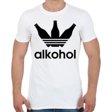 PRINTFASHION Alkohol - Férfi póló - Fehér férfi póló