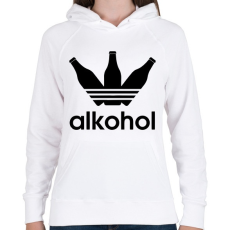 PRINTFASHION Alkohol - Női kapucnis pulóver - Fehér