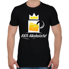 PRINTFASHION alkoholista - Férfi póló - Fekete férfi póló