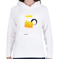 PRINTFASHION alkoholista - Női kapucnis pulóver - Fehér