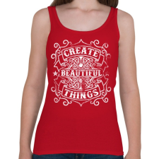 PRINTFASHION Alkoss csodás dolgokat! - Női atléta - Cseresznyepiros női trikó