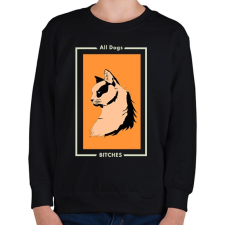 PRINTFASHION ALL DOG BITCHES - Gyerek pulóver - Fekete gyerek pulóver, kardigán