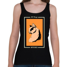 PRINTFASHION ALL DOG BITCHES - Női atléta - Fekete női trikó