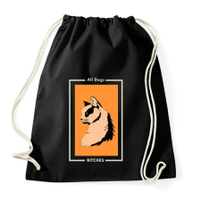 PRINTFASHION ALL DOG BITCHES - Sportzsák, Tornazsák - Fekete tornazsák