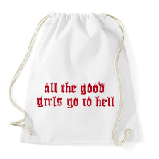 PRINTFASHION All good girls - Sportzsák, Tornazsák - Fehér tornazsák