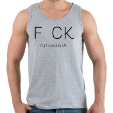 PRINTFASHION All I need is U! - Férfi atléta - Sport szürke atléta, trikó