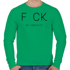 PRINTFASHION All I need is U! - Férfi pulóver - Zöld férfi pulóver, kardigán