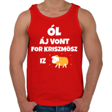 PRINTFASHION ALL I WANT FOR CHRISTMAS IS JUH - Férfi atléta - Piros atléta, trikó