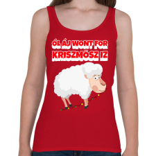 PRINTFASHION ALL I WANT FOR CHRISTMAS IS JUH  - Női atléta - Cseresznyepiros női trikó