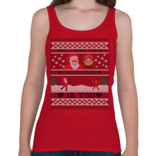 PRINTFASHION All I want for Christmas is you 2 - Női atléta - Cseresznyepiros női trikó