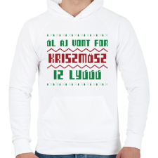 PRINTFASHION ALL I WANT FOR CHRISTMAS IS YOU - Férfi kapucnis pulóver - Fehér férfi pulóver, kardigán