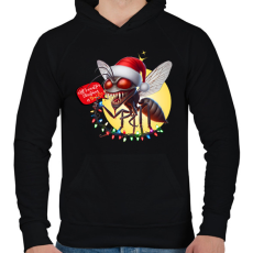 PRINTFASHION All I want for Christmas is You! - Vicces karácsonyi szúnyog - Férfi kapucnis pulóver - Fekete