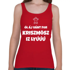 PRINTFASHION All I Want For Christmas - Női atléta - Cseresznyepiros