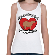 PRINTFASHION All I want is a capybara - Női atléta - Fehér