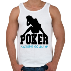 PRINTFASHION All in póker - Férfi atléta - Fehér