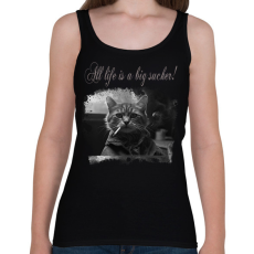 PRINTFASHION All life is a big sucker! - Női atléta - Fekete