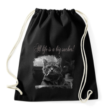 PRINTFASHION All life is a big sucker! - Sportzsák, Tornazsák - Fekete tornazsák