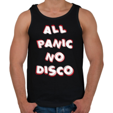 PRINTFASHION All panic no disco - Férfi atléta - Fekete atléta, trikó