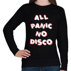 PRINTFASHION All panic no disco - Női pulóver - Fekete