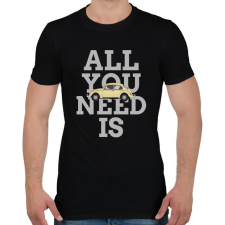 PRINTFASHION All you need is Beetle - Férfi póló - Fekete férfi póló
