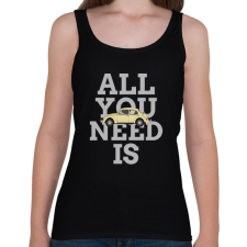 PRINTFASHION All you need is Beetle - Női atléta - Fekete női trikó