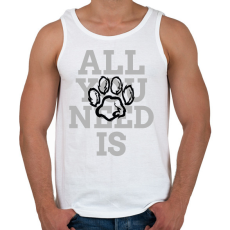 PRINTFASHION All you need is dog - Férfi atléta - Fehér