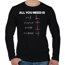 PRINTFASHION All you need is LOVE - Férfi hosszú ujjú póló - Fekete férfi póló