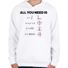 PRINTFASHION All you need is LOVE - Gyerek kapucnis pulóver - Fehér gyerek pulóver, kardigán