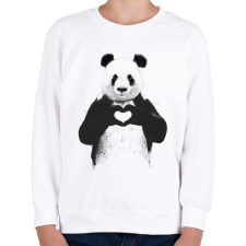 PRINTFASHION All you need is love - Gyerek pulóver - Fehér gyerek pulóver, kardigán