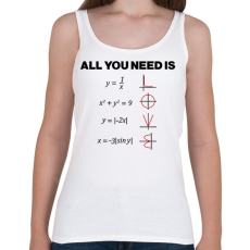 PRINTFASHION All you need is LOVE - Női atléta - Fehér