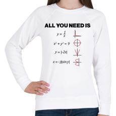 PRINTFASHION All you need is LOVE - Női pulóver - Fehér