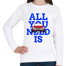 PRINTFASHION All you need is Mini  - Női pulóver - Fehér