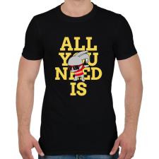 PRINTFASHION All you need is nyúl - Férfi póló - Fekete férfi póló