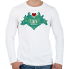 PRINTFASHION Állat szeretet - Férfi hosszú ujjú póló - Fehér