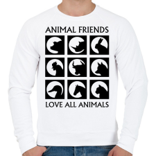 PRINTFASHION Állatbarát - Férfi pulóver - Fehér férfi pulóver, kardigán