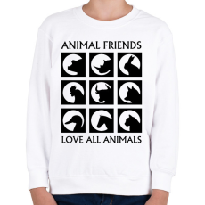 PRINTFASHION Állatbarát - Gyerek pulóver - Fehér