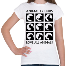 PRINTFASHION Állatbarát - Női póló - Fehér