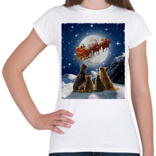 PRINTFASHION Állati karácsony - Női póló - Fehér női póló